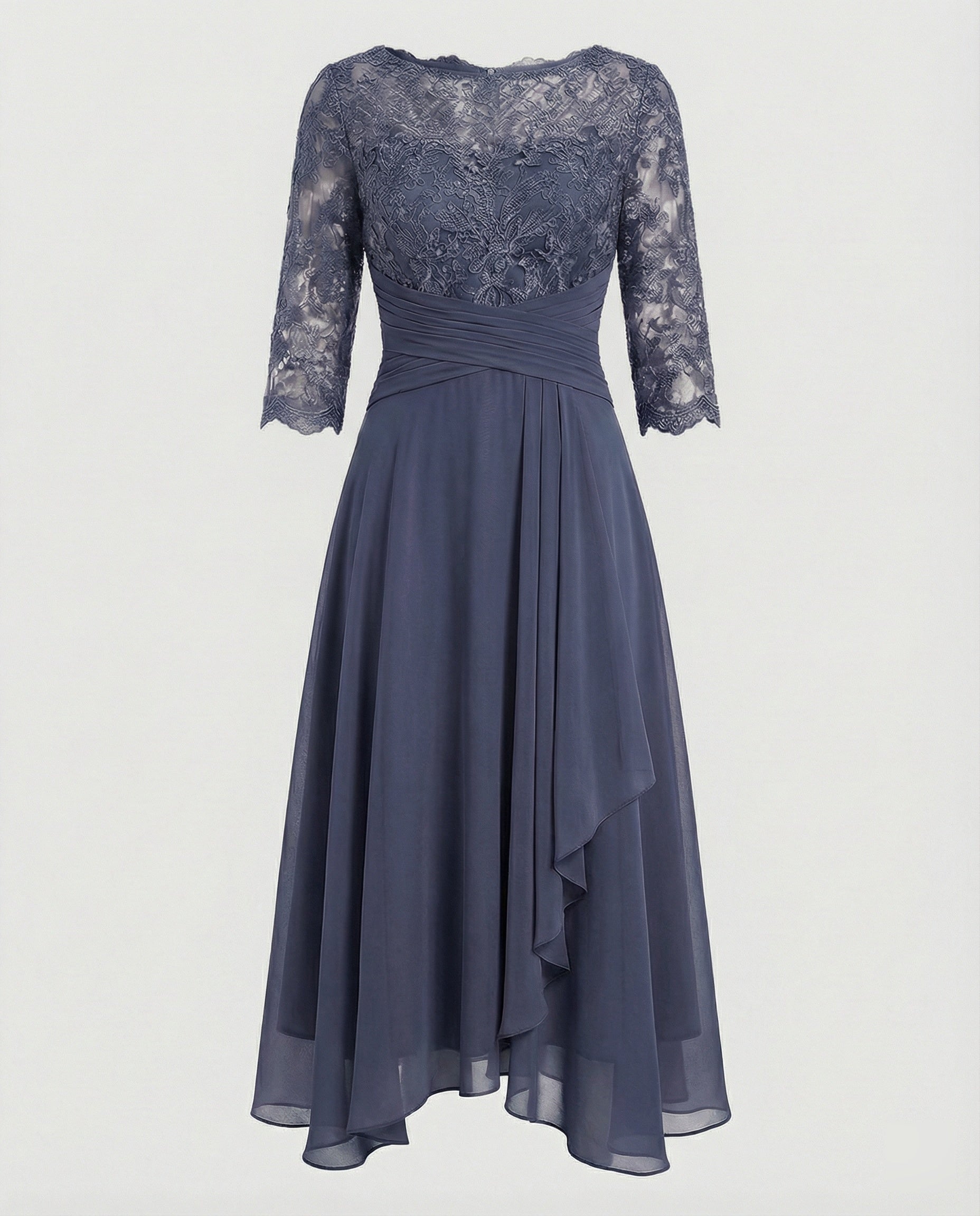 Schickes Kleid Damen | Asymmetrischer Saum & figurformender Fall