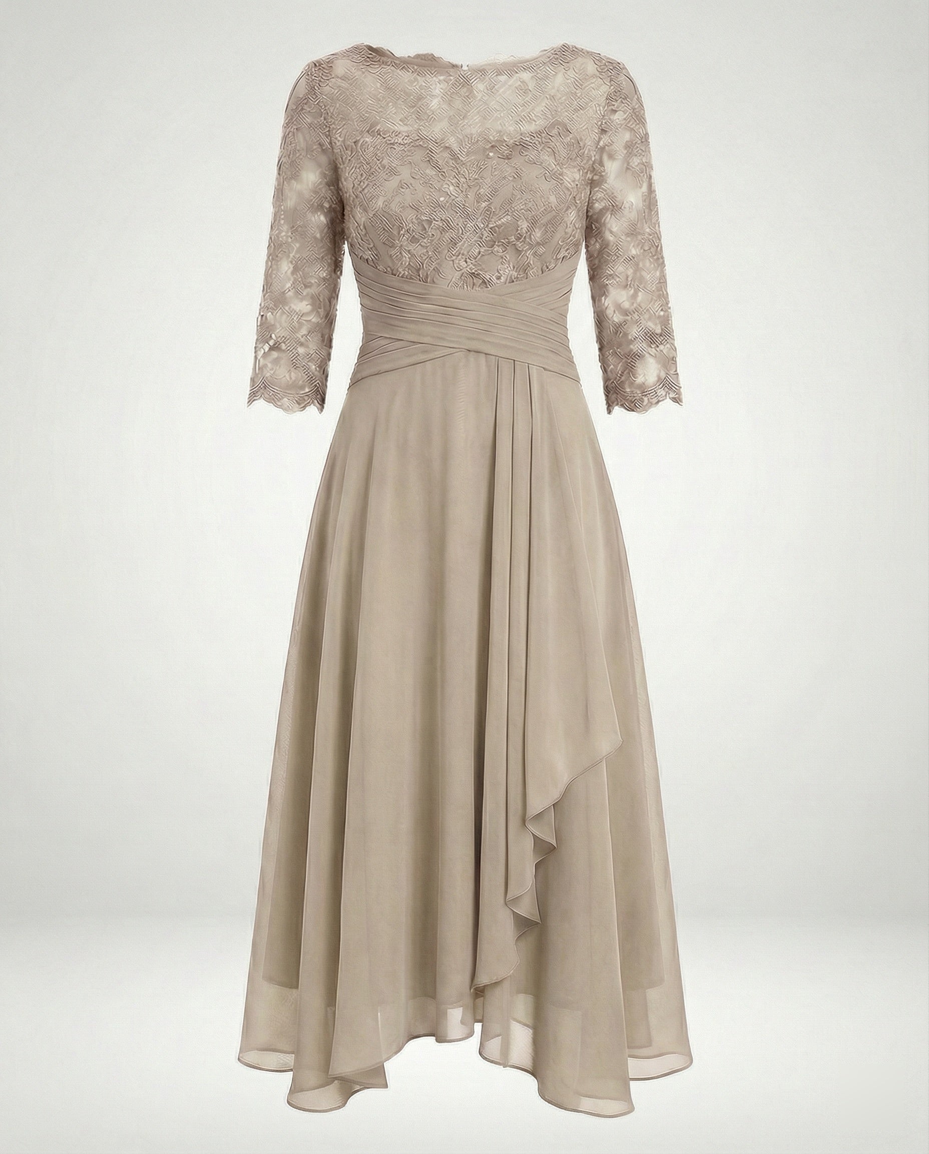 Schickes Kleid Damen | Asymmetrischer Saum & figurformender Fall