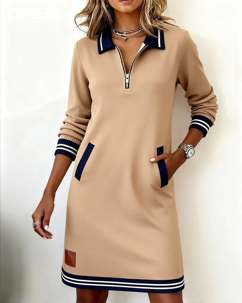 Schickes Langärmeliges Baumwollkleid 10