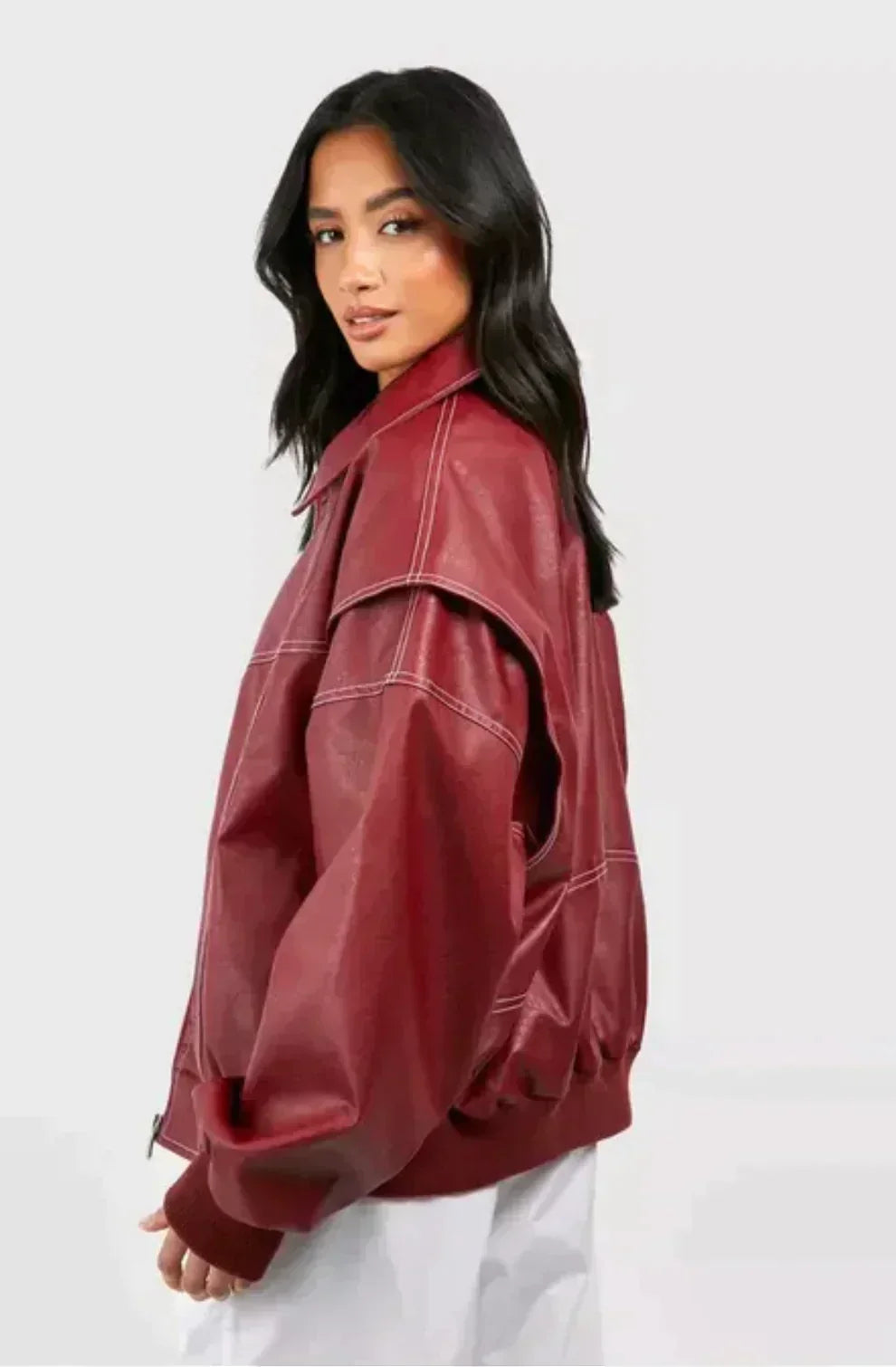 Bomberjacke Damen | Oversized Schnitt & Rippbündchen 6