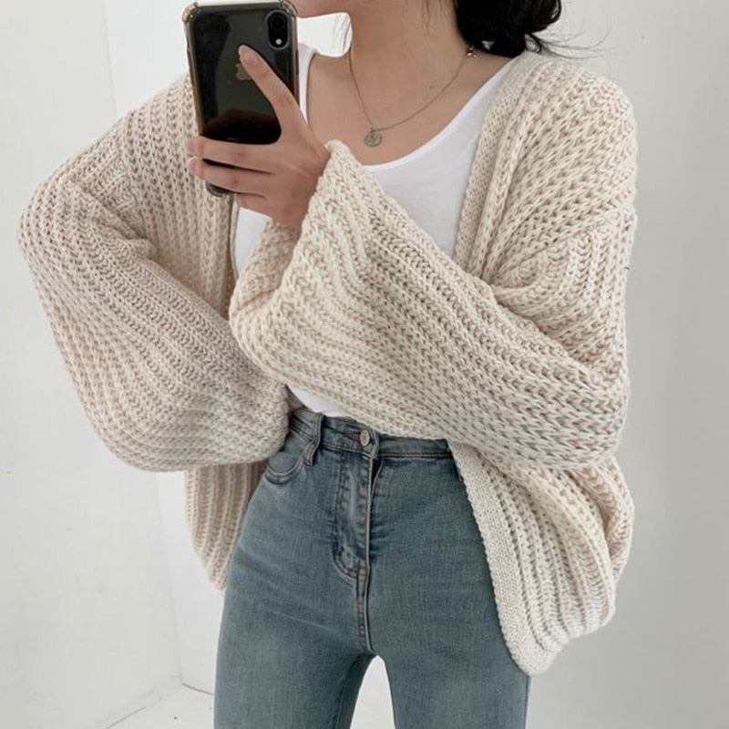 Strickjacke Damen | Grobstrick & Offene Front 5