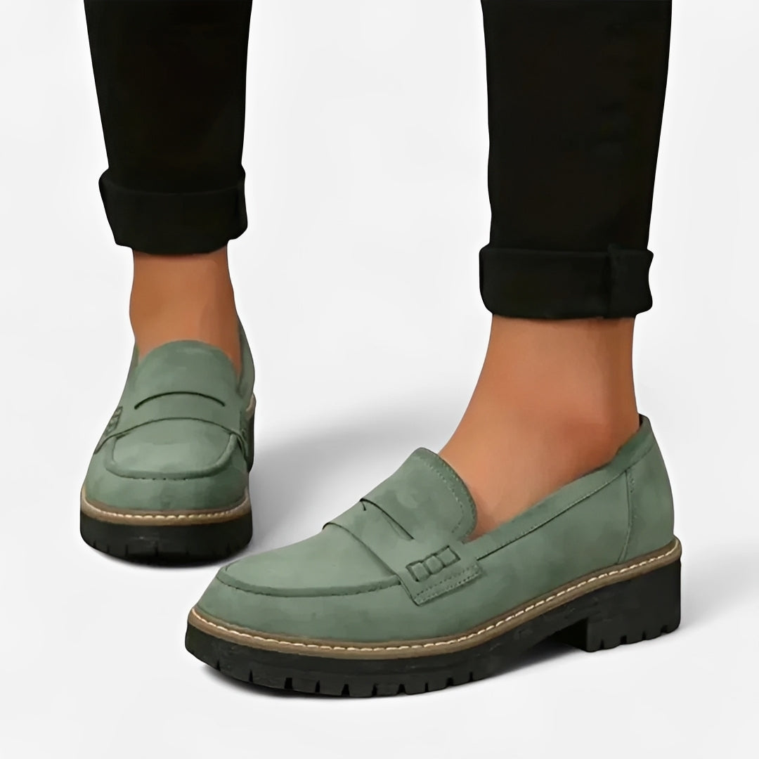Slipper Damen | Plateau-Loafer mit kräftiger Profilsohle