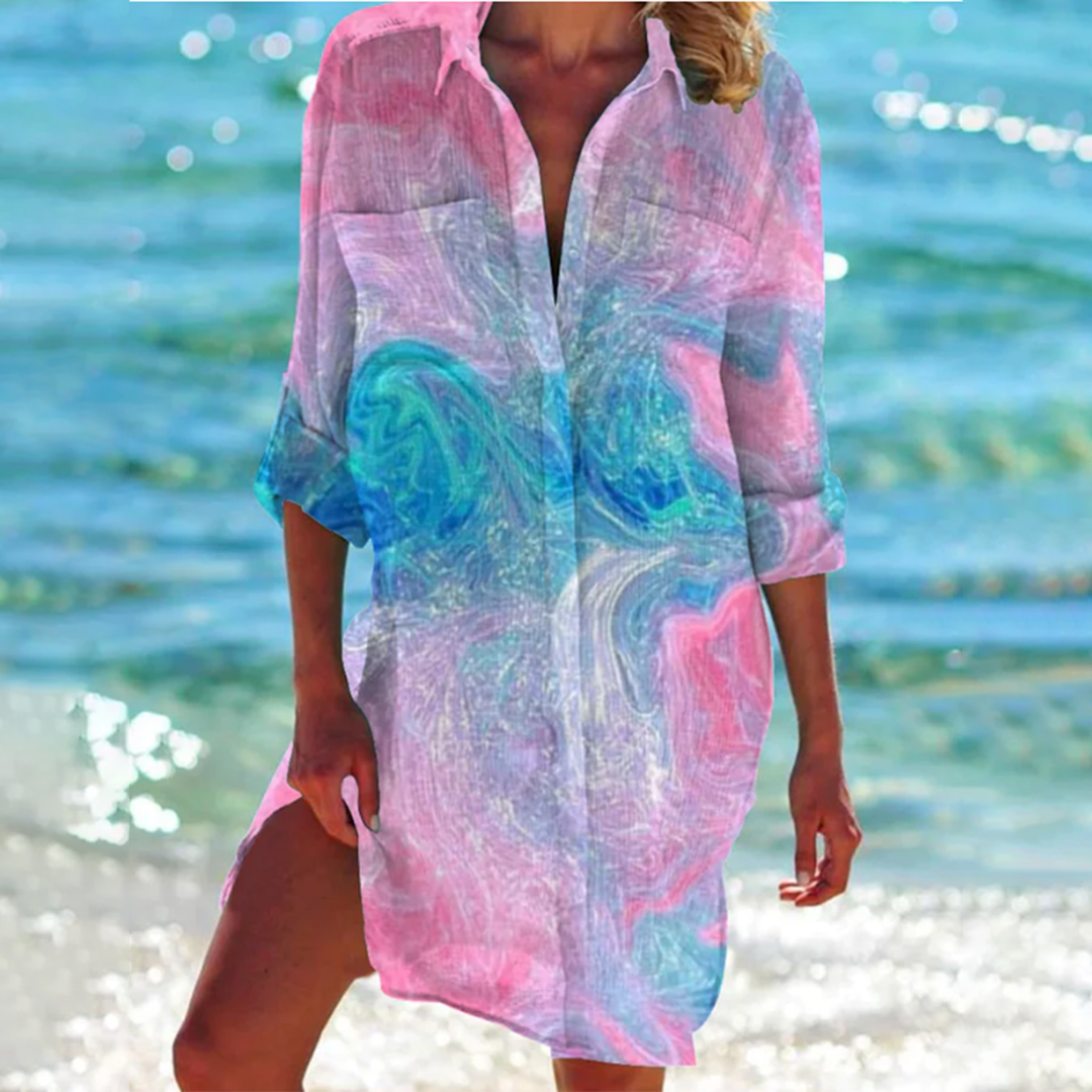 Sommer Shirt Damen | Tie-Dye Print & Lässig