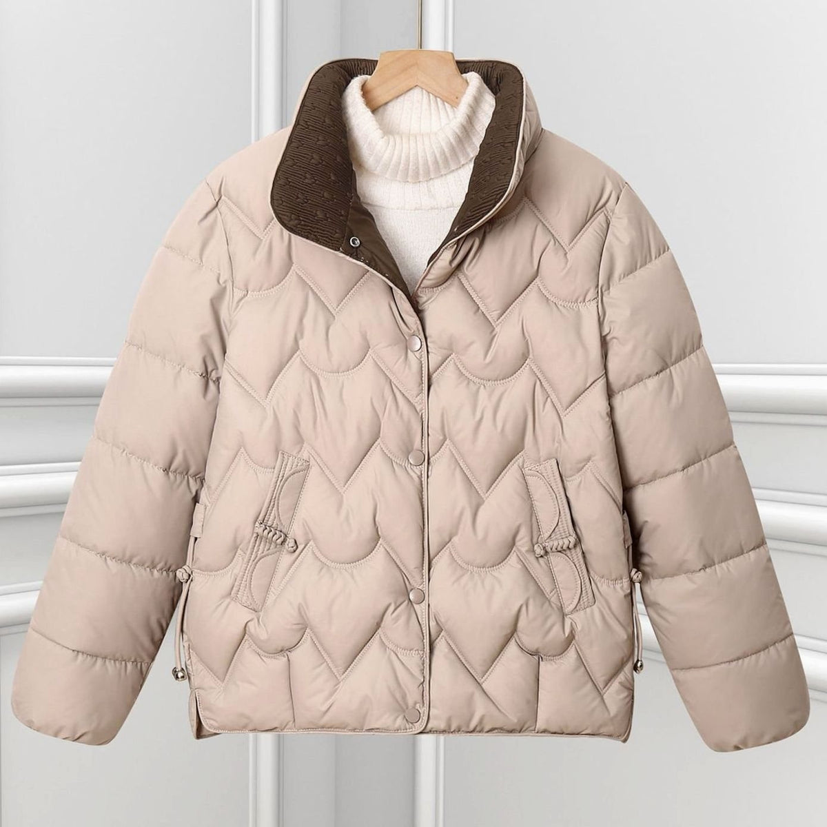 Steppjacke Damen | Bogensteppung & Stehkragen