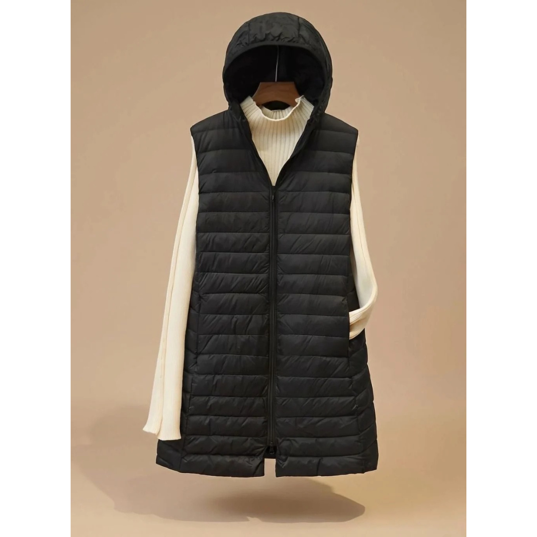 Steppjacke Damen | Lang mit Kapuze 2