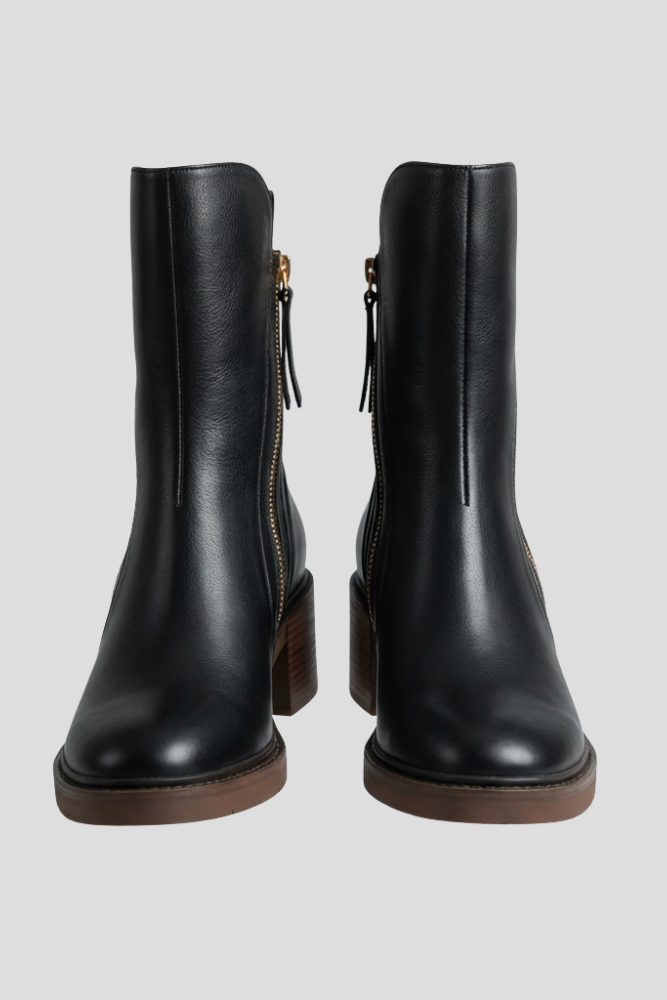 Stiefeletten Damen | Blockabsatz & Reißverschluss