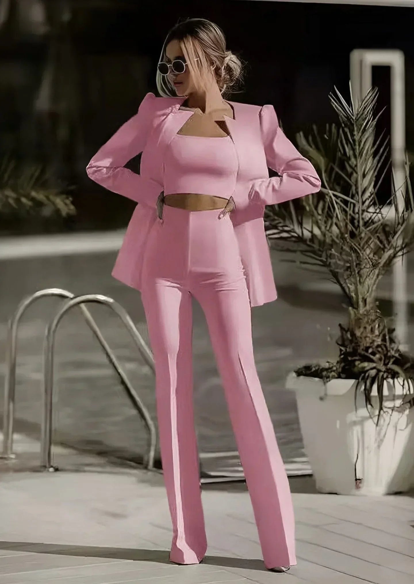 JAMALIA - stilvolles 3-teiliges set (blazer, oberteil, hose) 2