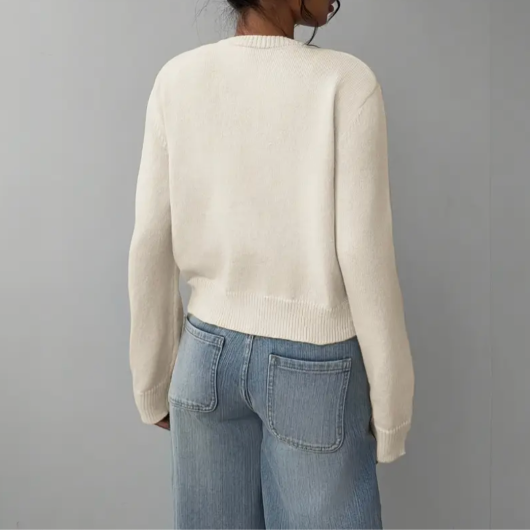 Strickjacke Damen | Kurzer Schnitt & Knopfleiste