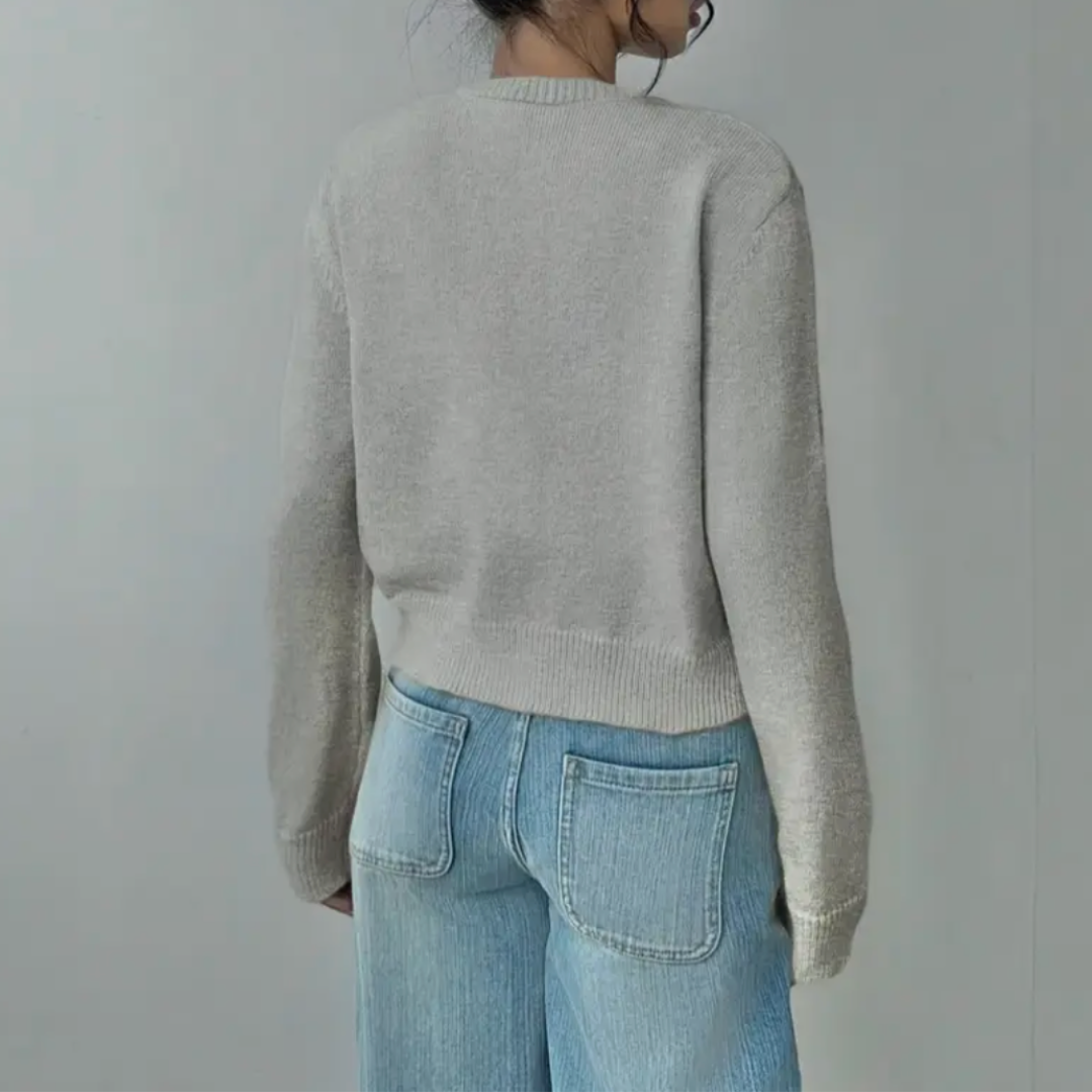 Strickjacke Damen | Kurzer Schnitt & Knopfleiste