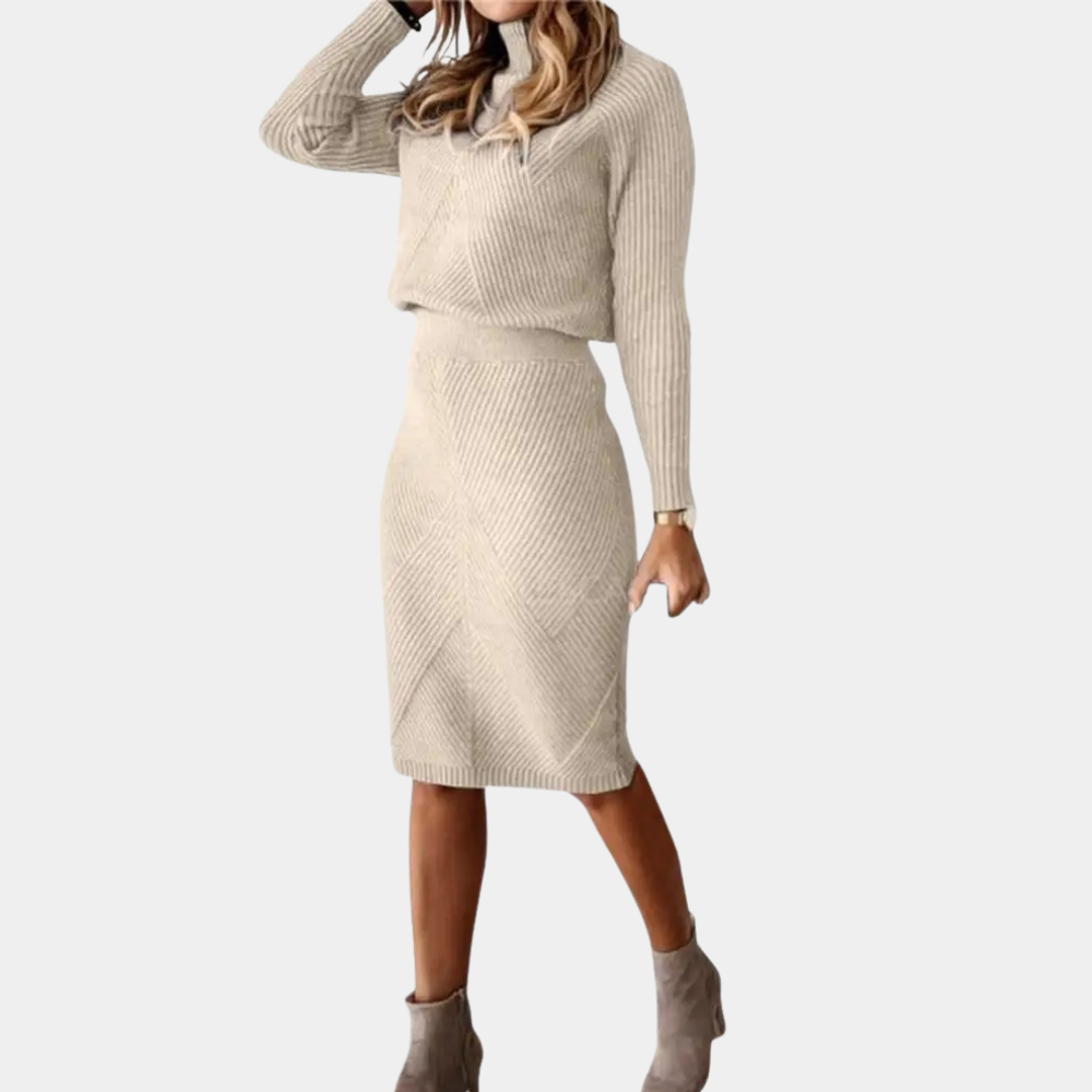Stylisches Rollkragen-Winterkleid