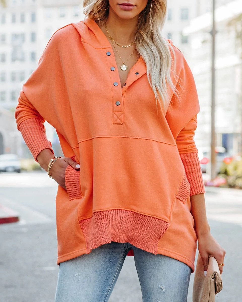Sweatshirt Damen | Kapuze & Lange Passform