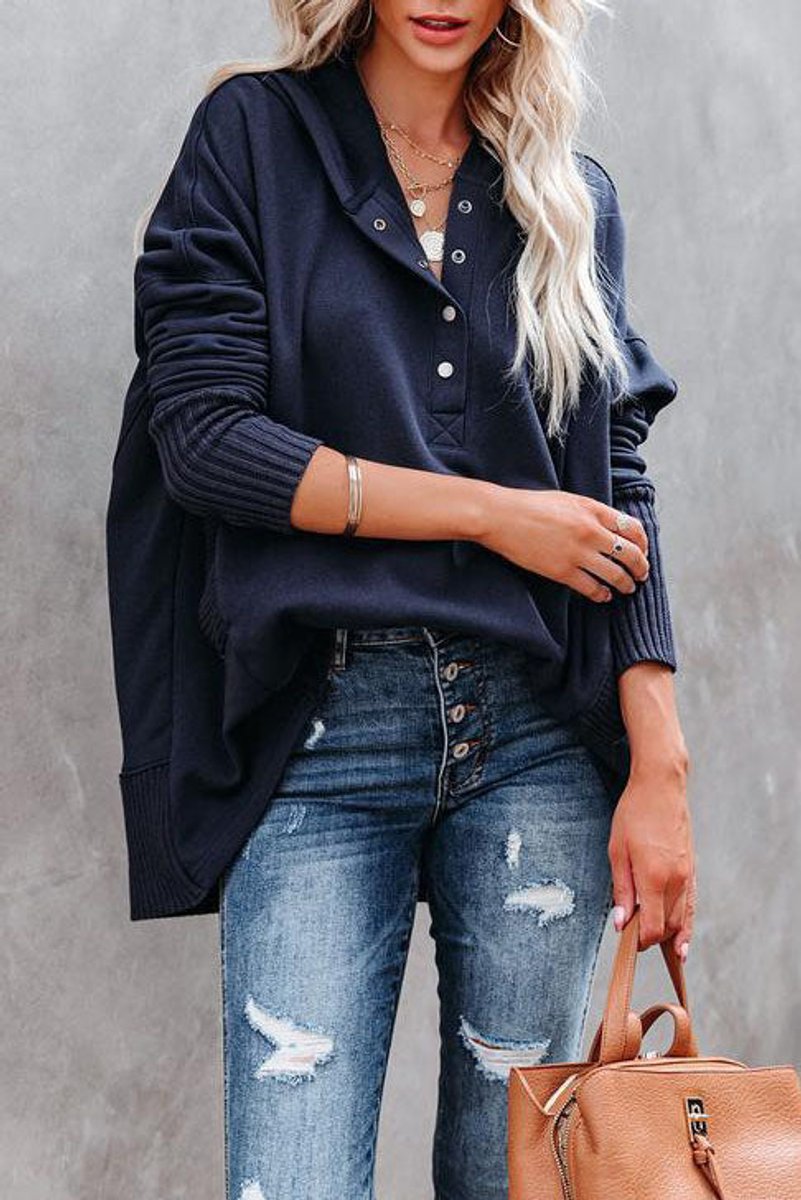 Sweatshirt Damen | Kapuze & Lange Passform