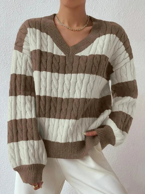 Theodora - Gestreifter Strickpullover für Damen