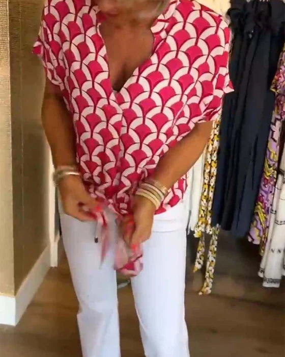 Top Damen | Geometrischer Print & Stilvoll