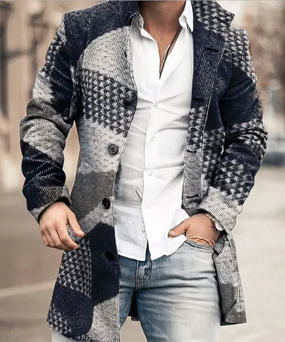 Trench coat Herren | Elegant & Vielseitig mit Stehkragen