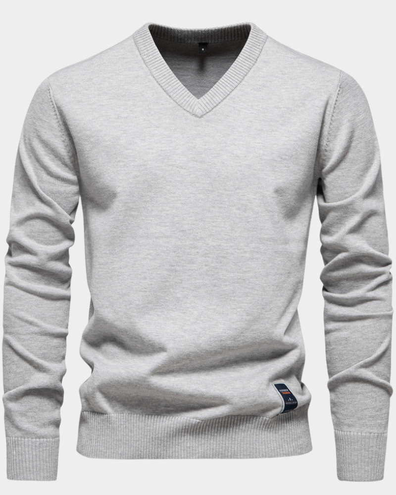 Trystan | Schlichter klassischer Pullover mit V-Ausschnitt 1