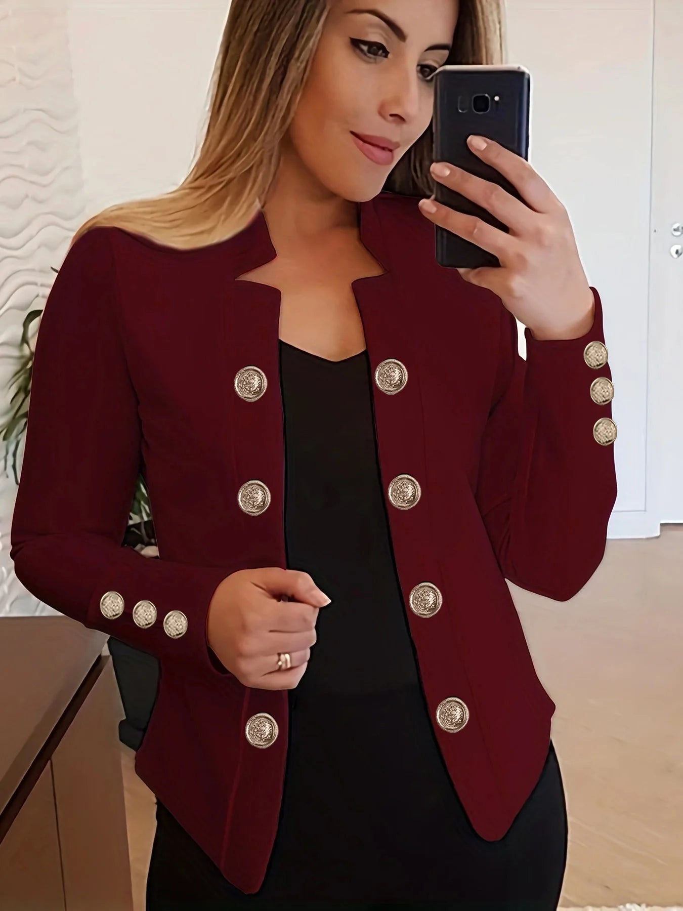 Übergangsjacke Damen | Blazer Damen | Elegante Knöpfe & Figurbetonter Look