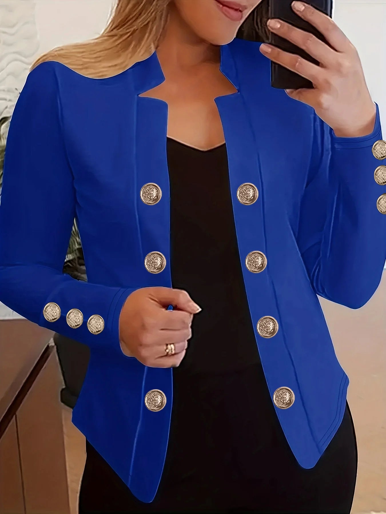 Übergangsjacke Damen | Blazer Damen | Elegante Knöpfe & Figurbetonter Look