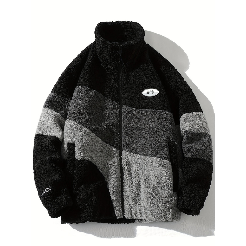 Übergangsjacke Herren | Jacke mit Stehkragen | Reißverschluss & Taschen für Alltag