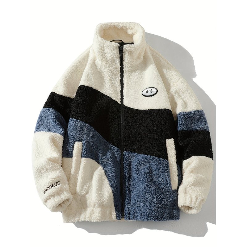 Übergangsjacke Herren | Jacke mit Stehkragen | Reißverschluss & Taschen für Alltag