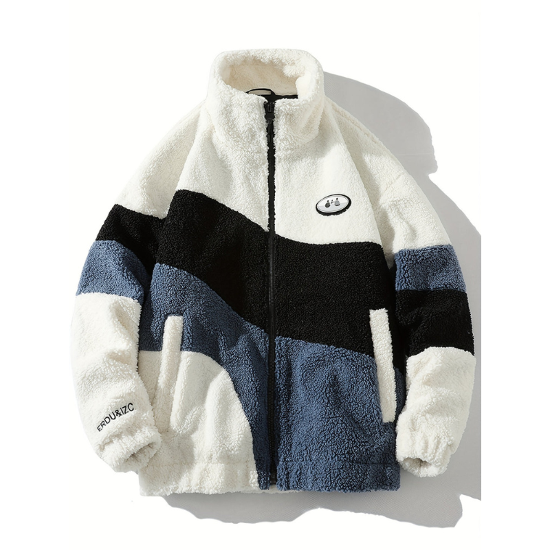 Übergangsjacke Herren | Jacke mit Stehkragen | Reißverschluss & Taschen für Alltag