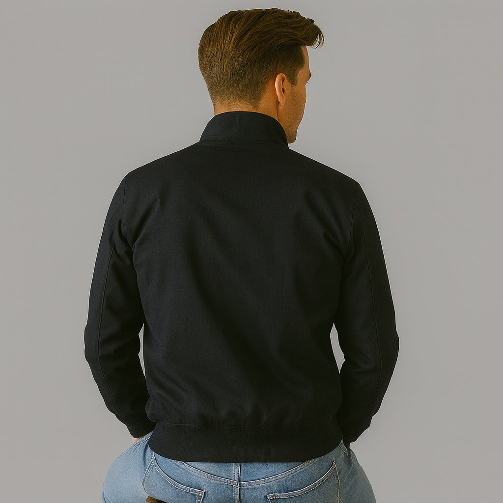 Harrington Jacke Herren | Reißverschluss & Windschutz