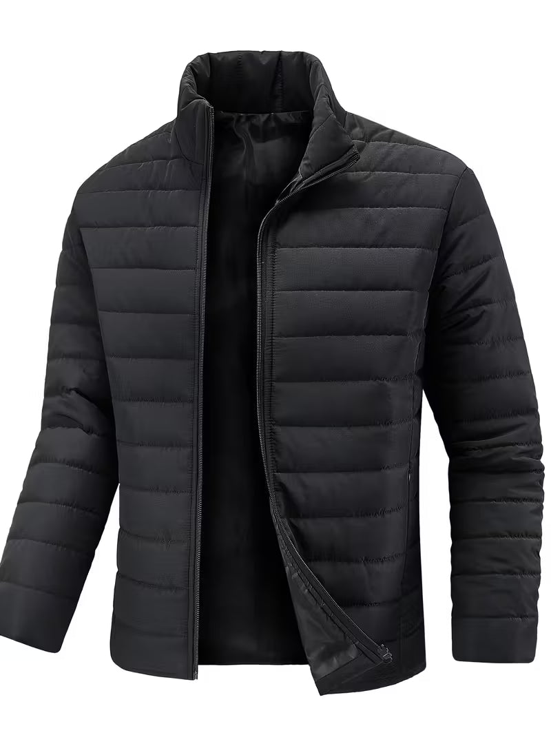 Übergangsjacke Herren | Steppjacke Herren| Stehkragen-Windschutz & Leichtwärme