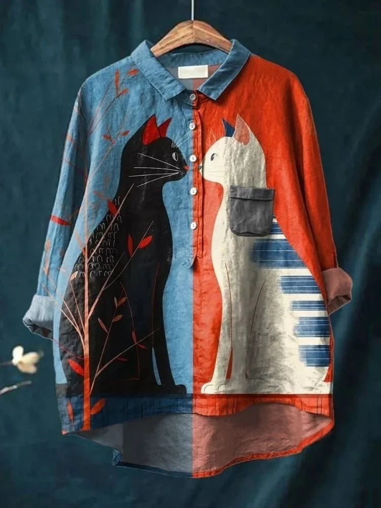 Uluru™ - Katzenkunst T-Shirt 4