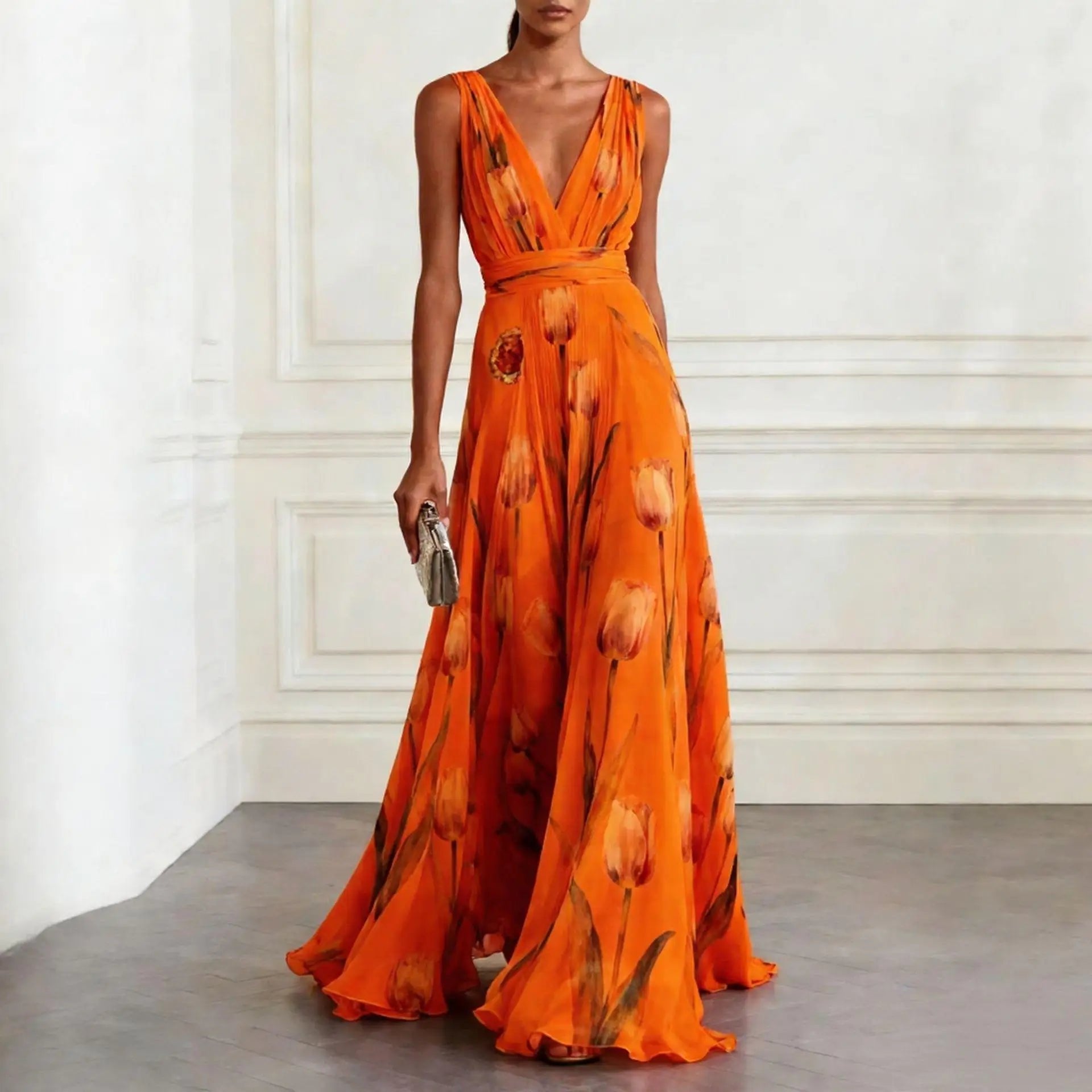 Valentina | Elegantes Und Feminines Chiffon Maxikleid 2