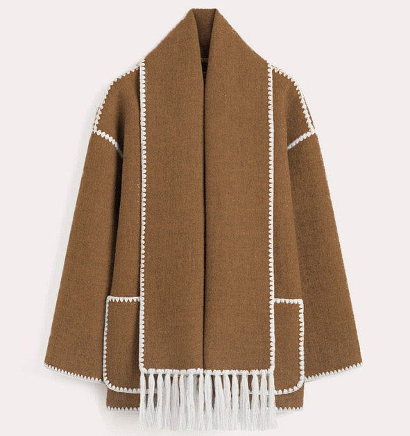 Viona | Bequeme Umhangjacke aus Wolle 6