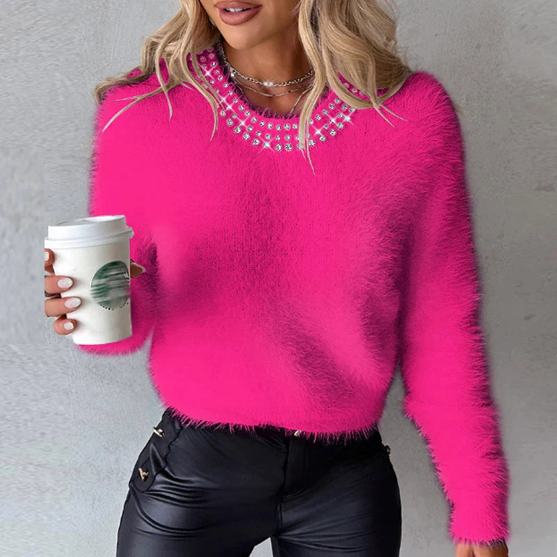 Vivian - Sweatshirt für Frauen mit Fleece aus Strick