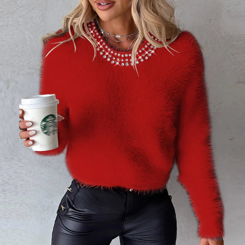 Vivian - Sweatshirt für Frauen mit Fleece aus Strick
