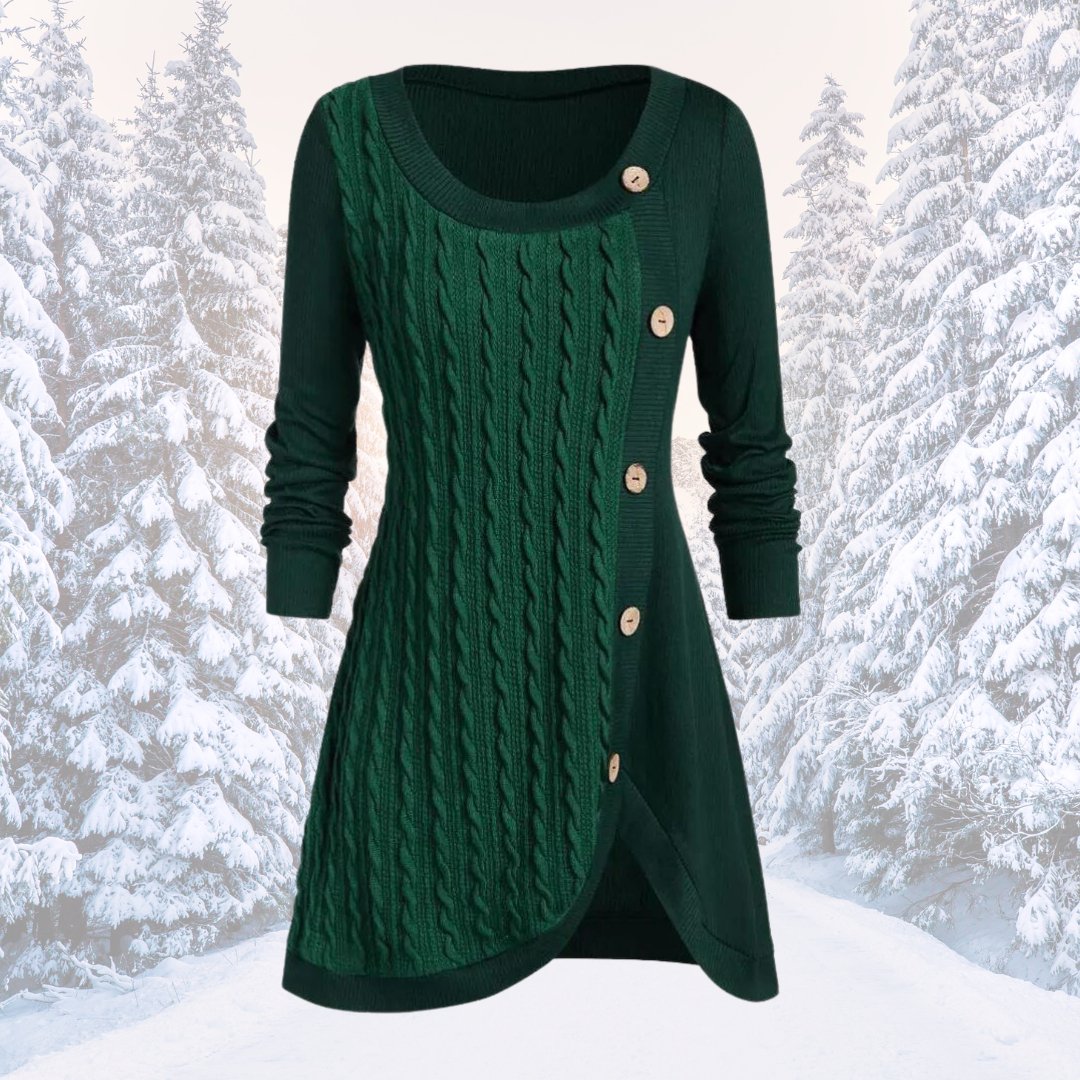 Warme und elegante Strickkleid - Lozenda