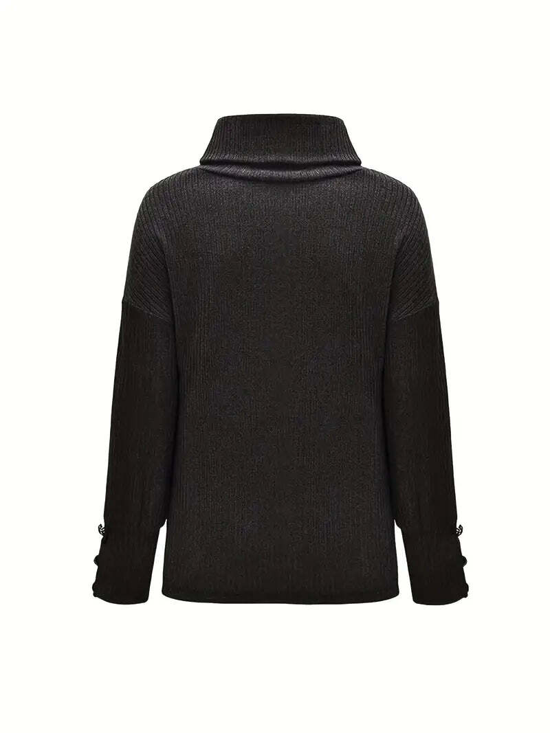 Wasserfallkragen Pullover Damen | Oversized & Kuschelig weich 7