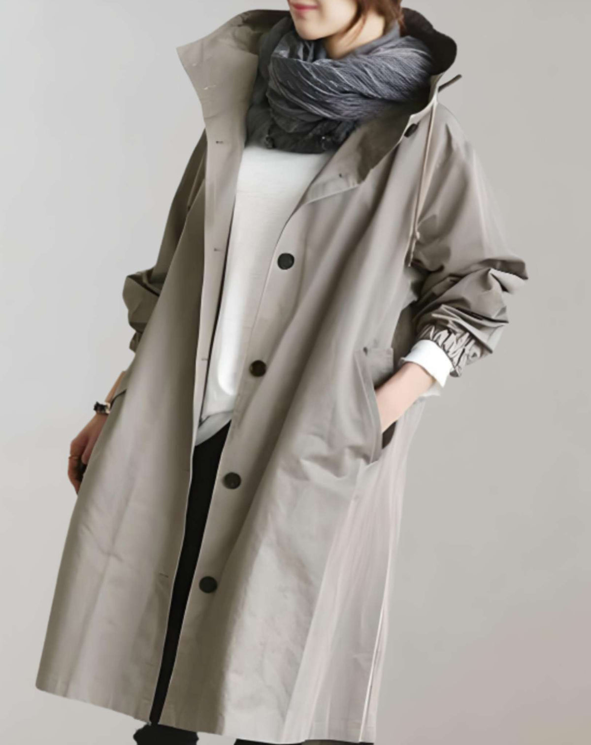 Wasserfester Kapuzen-Trenchcoat - Warm & Stilvoll 6