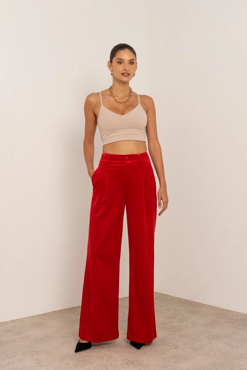 Weite Hose aus Samt 9