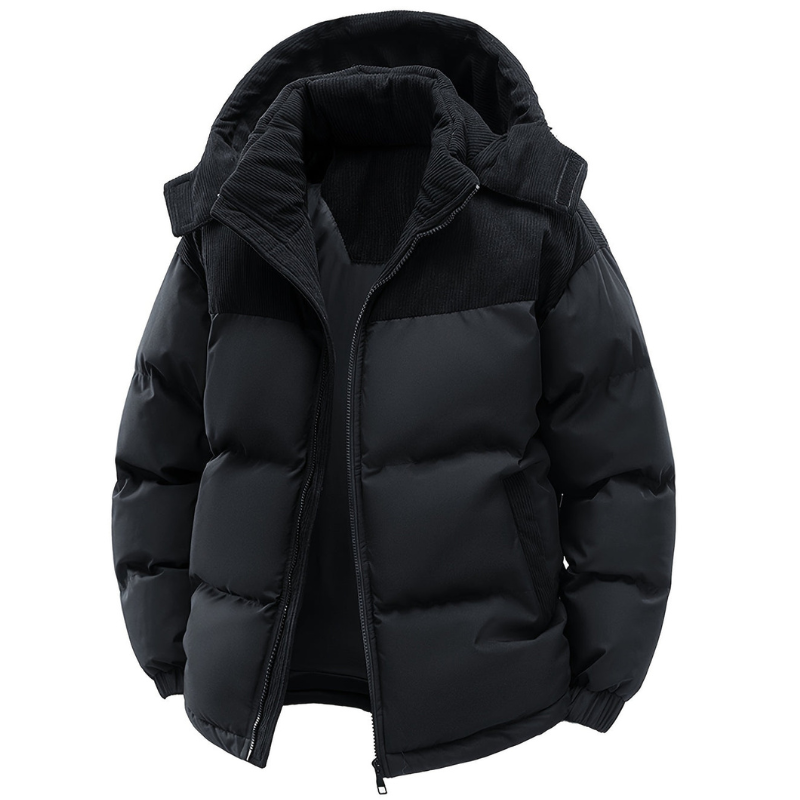 Winterjacke Herren | Gefütterte Kapuzenjacke | Outdoor Jacke Herren