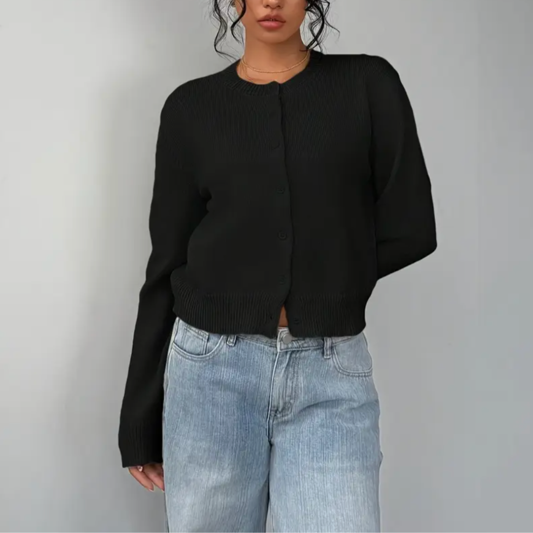 Cardigan Damen | Zeitloser Kragen & Knopfleiste 10