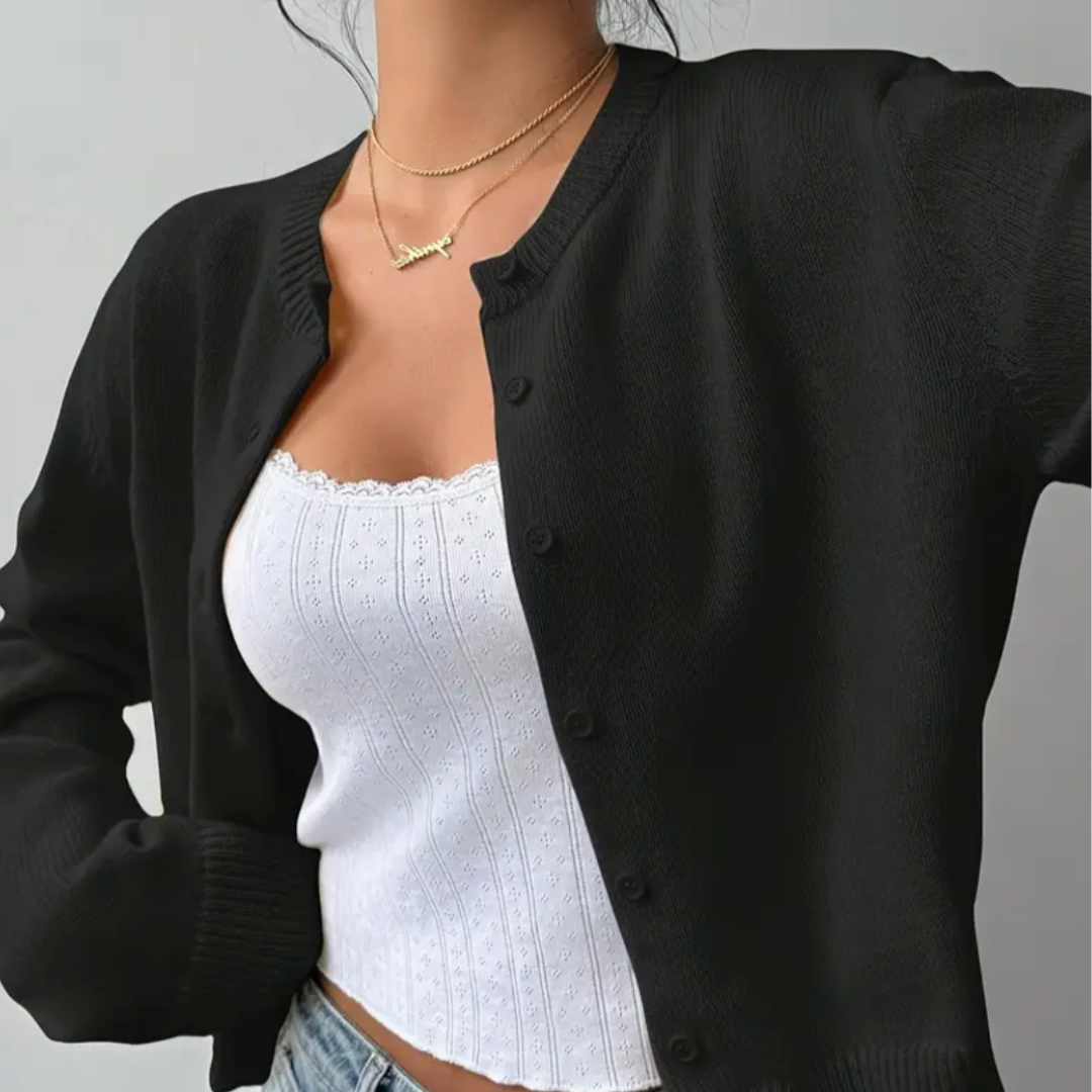 Cardigan Damen | Zeitloser Kragen & Knopfleiste 12