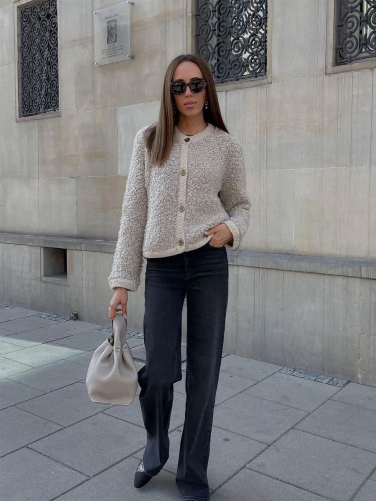 Zamra | Teddy-Strickjacke 4