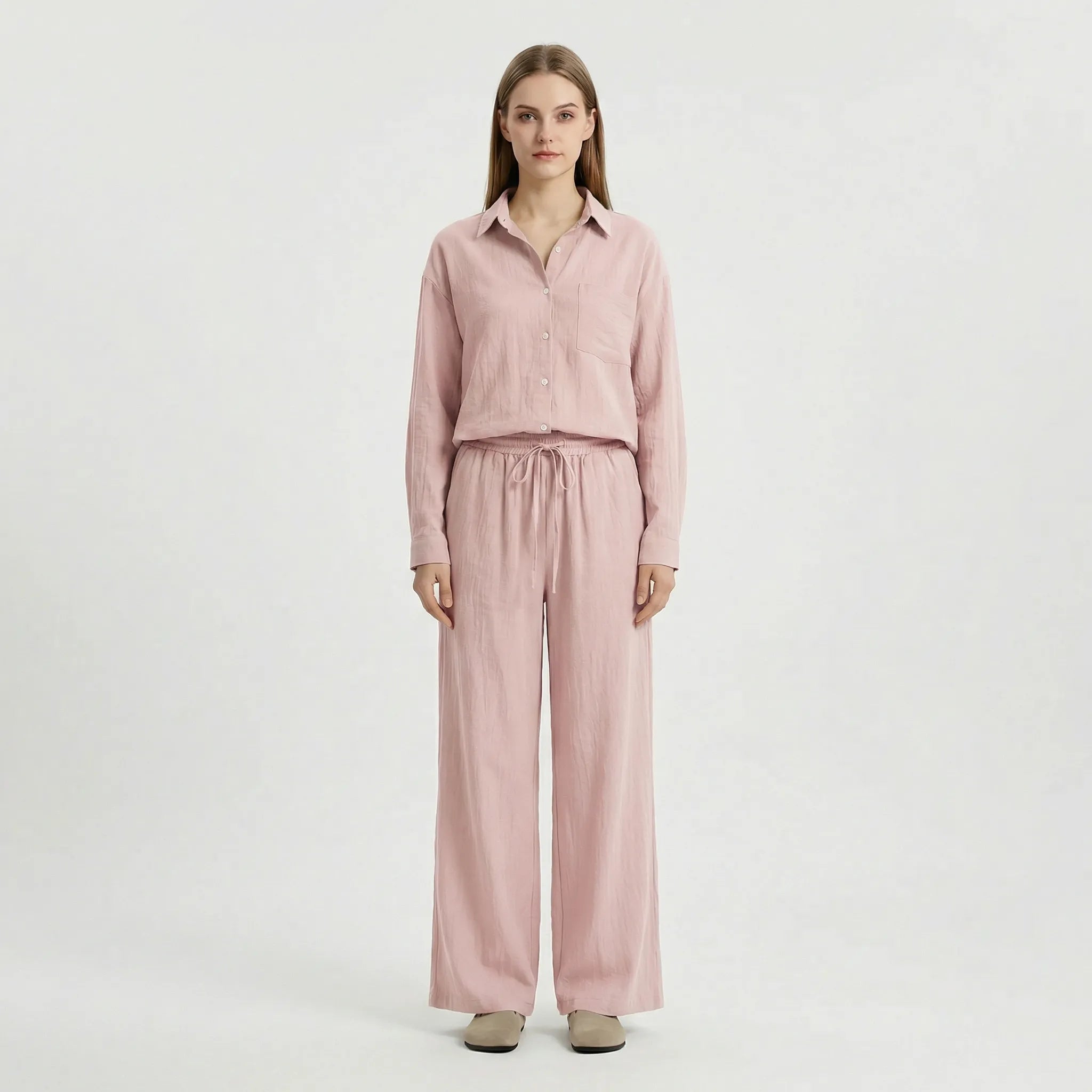 Zweiteiliger Set Damen | Oversized Schnitt & bequemer Kordelbund