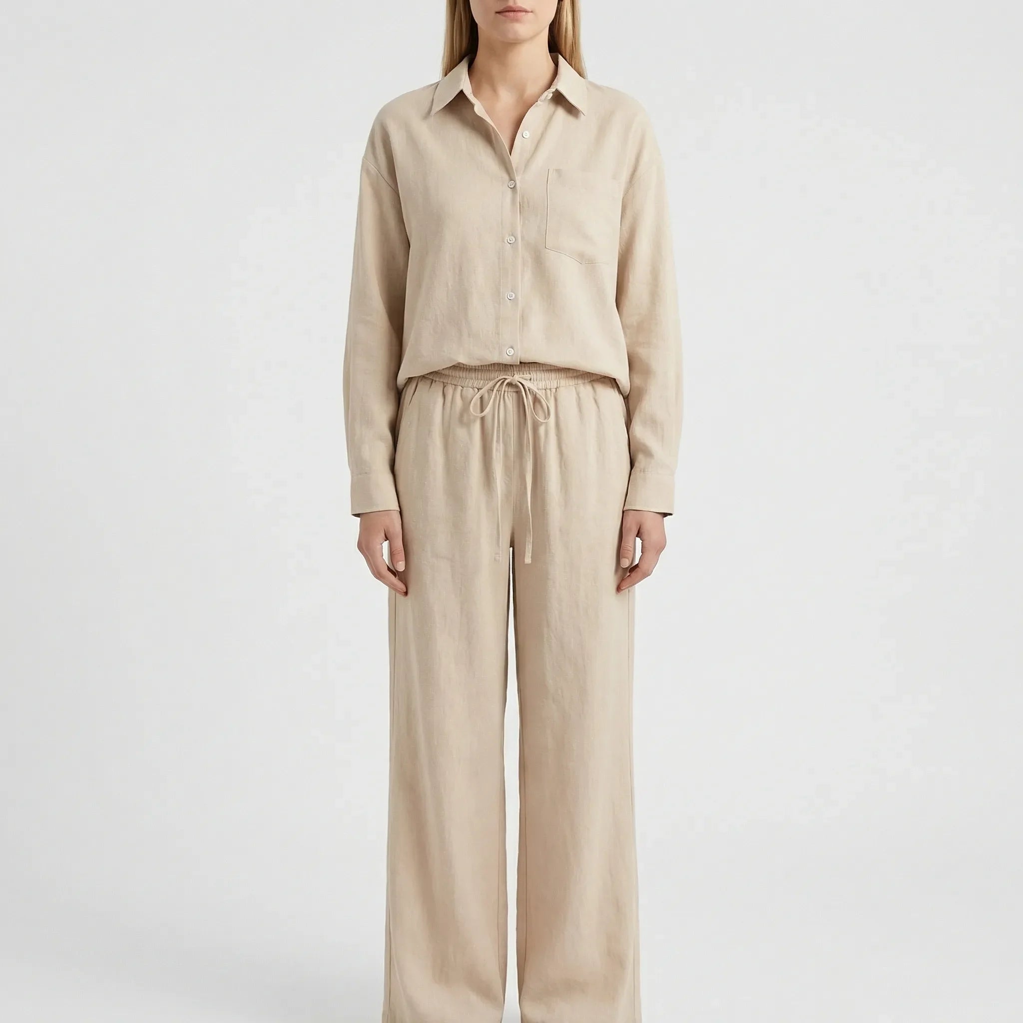 Zweiteiliger Set Damen | Oversized Schnitt & bequemer Kordelbund