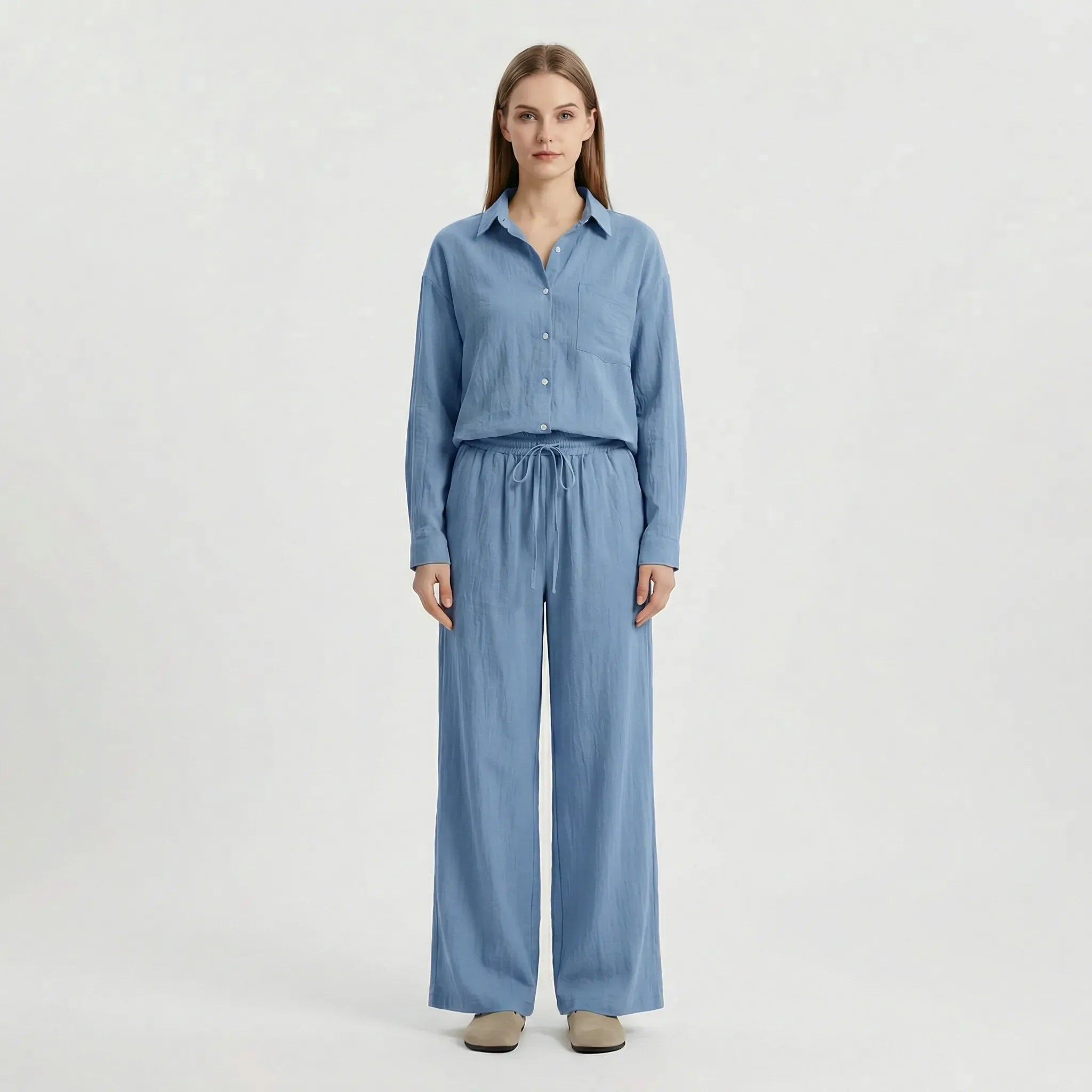 Zweiteiliger Set Damen | Oversized Schnitt & bequemer Kordelbund