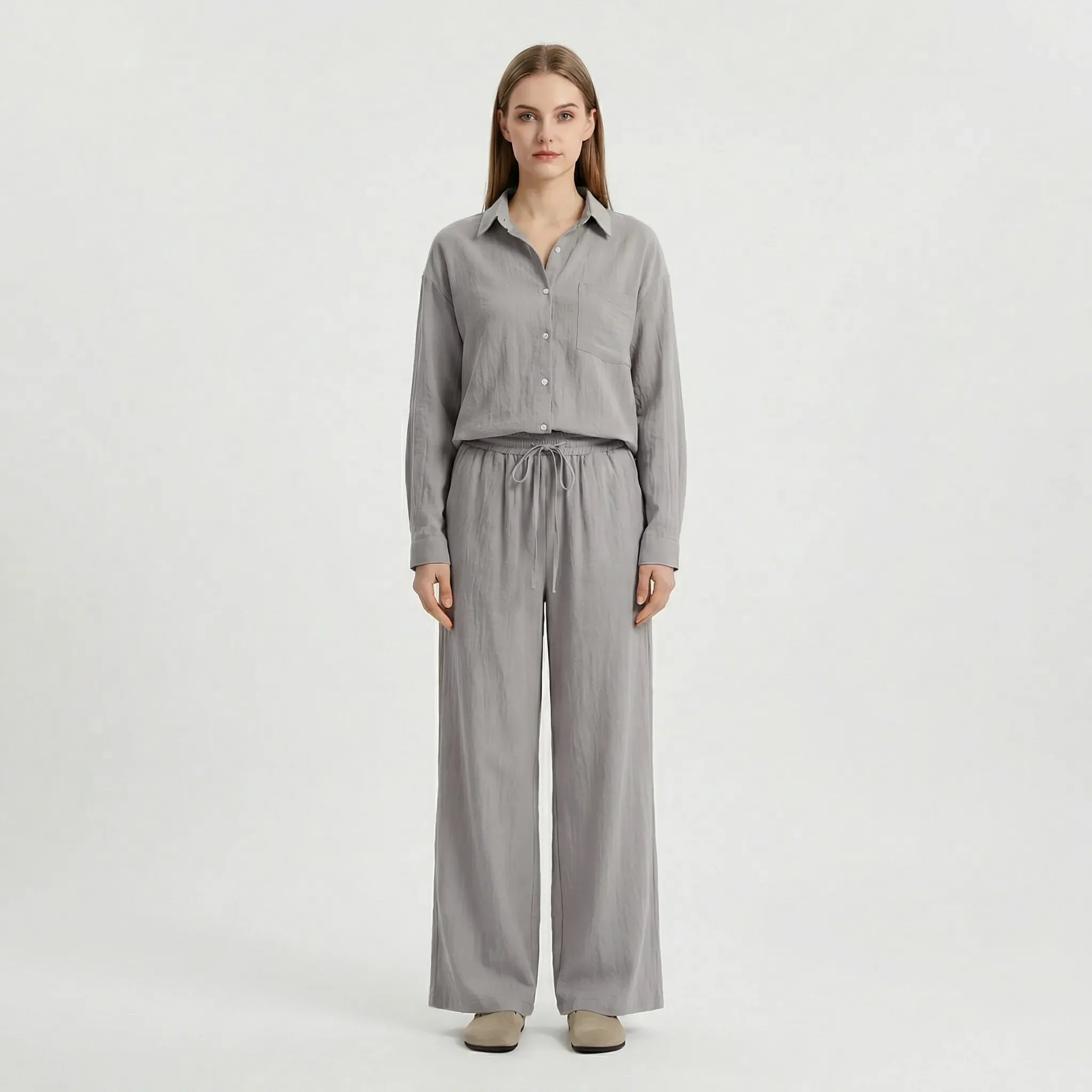 Zweiteiliger Set Damen | Oversized Schnitt & bequemer Kordelbund