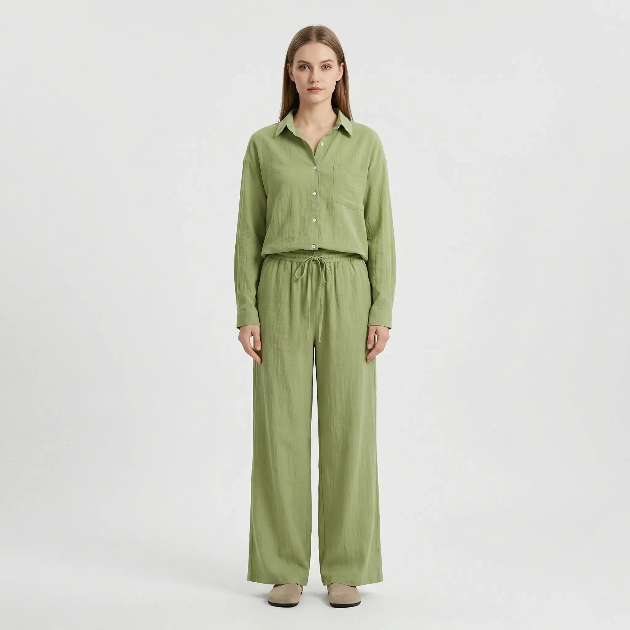 Zweiteiliger Set Damen | Oversized Schnitt & bequemer Kordelbund