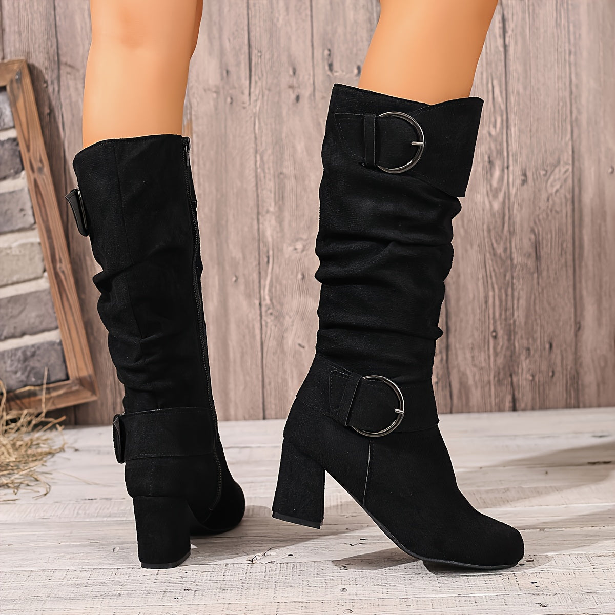 Kniehohe Stiefel Damen | Blockabsatz & Bequem 4