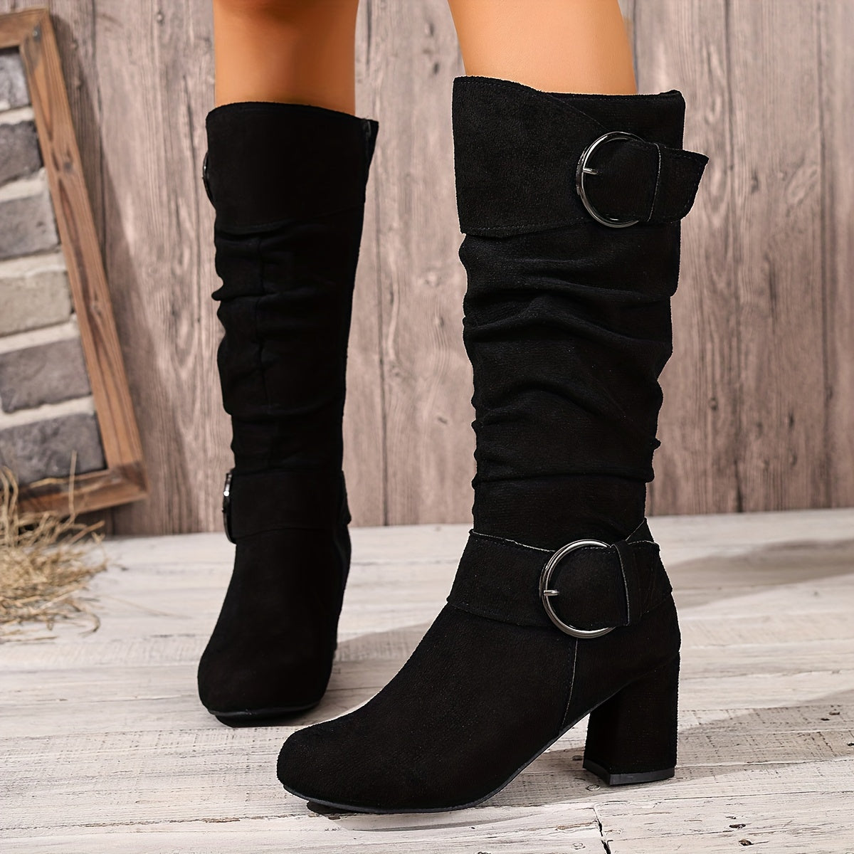 Kniehohe Stiefel Damen | Blockabsatz & Bequem 2
