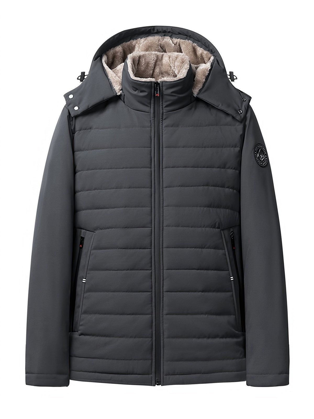 Pufferjacke Herren | Kapuze & Warmes Plüschfutter