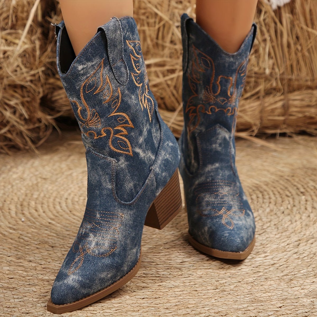 Cowboystiefel Damen | Weiter Schaft & Blockabsatz 3