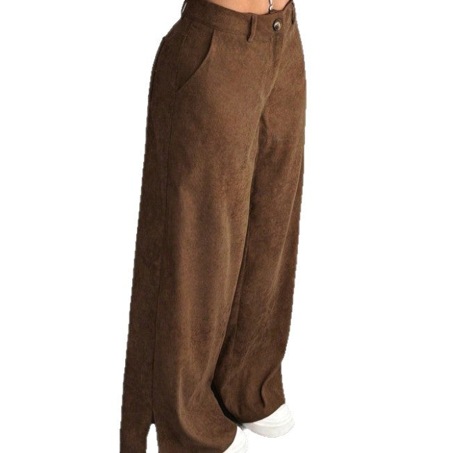 Weitbein Hose Damen | High-Waist & Beinschlitz